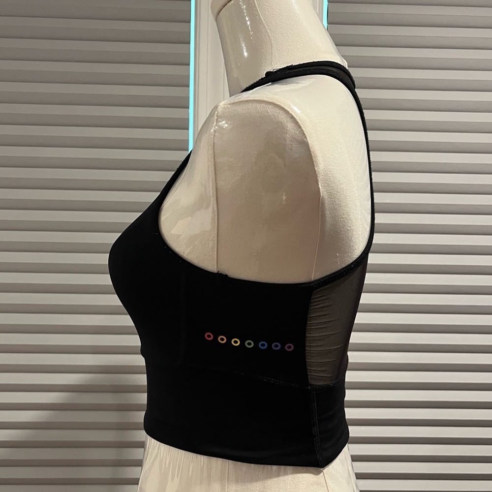 Longline Mesh Racerback Sports Bra - Picture 3 of 4